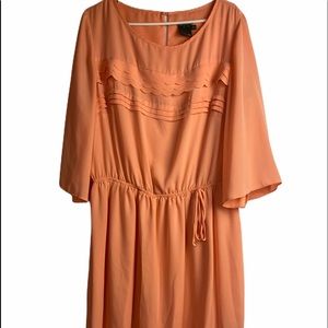 Gabby Skye cinch waist melon shift dress size 16W
